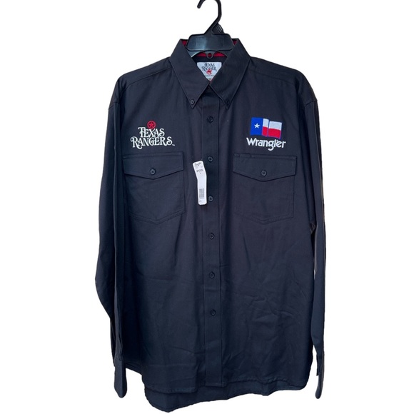 Vintage Wrangler Texas Rangers Long Sleeve Button Down Shirt NWT - Picture 2 of 5